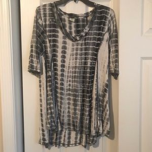 Tie dye looking print top